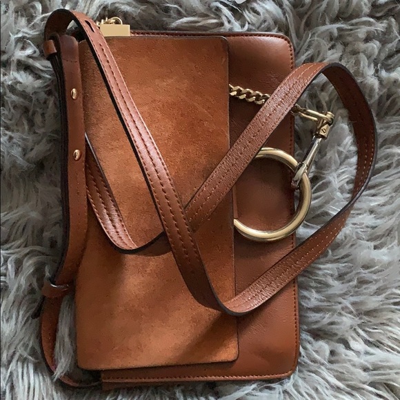 CHLOE Small Faye leather and Suade shoulder bag - Picture 8 of 15